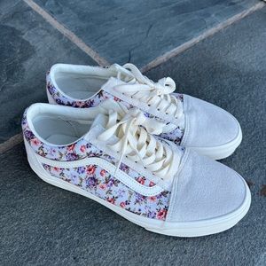 Vans Old Skool Vintage Floral Marshmallow sneakers. New Size W8.5